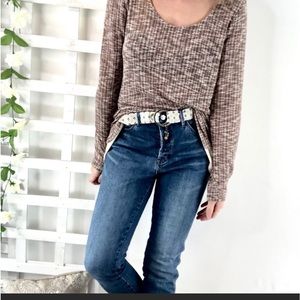 Free People High Waisted Buttonfly Skinny Jeans Size 30.